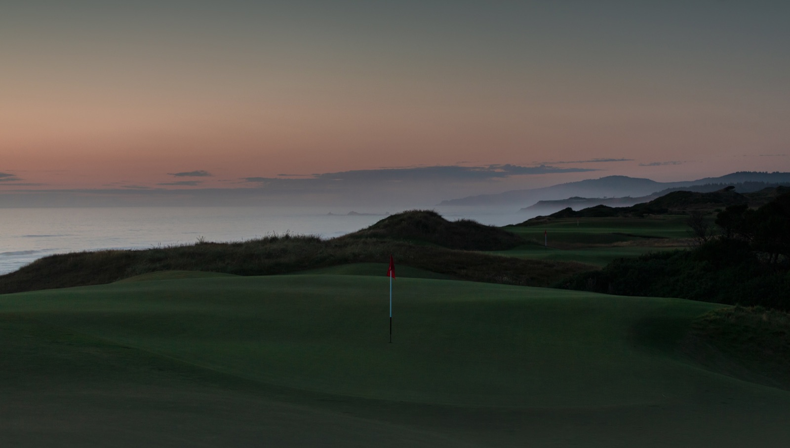 A links course at Bandon Dunes Golf Resort.