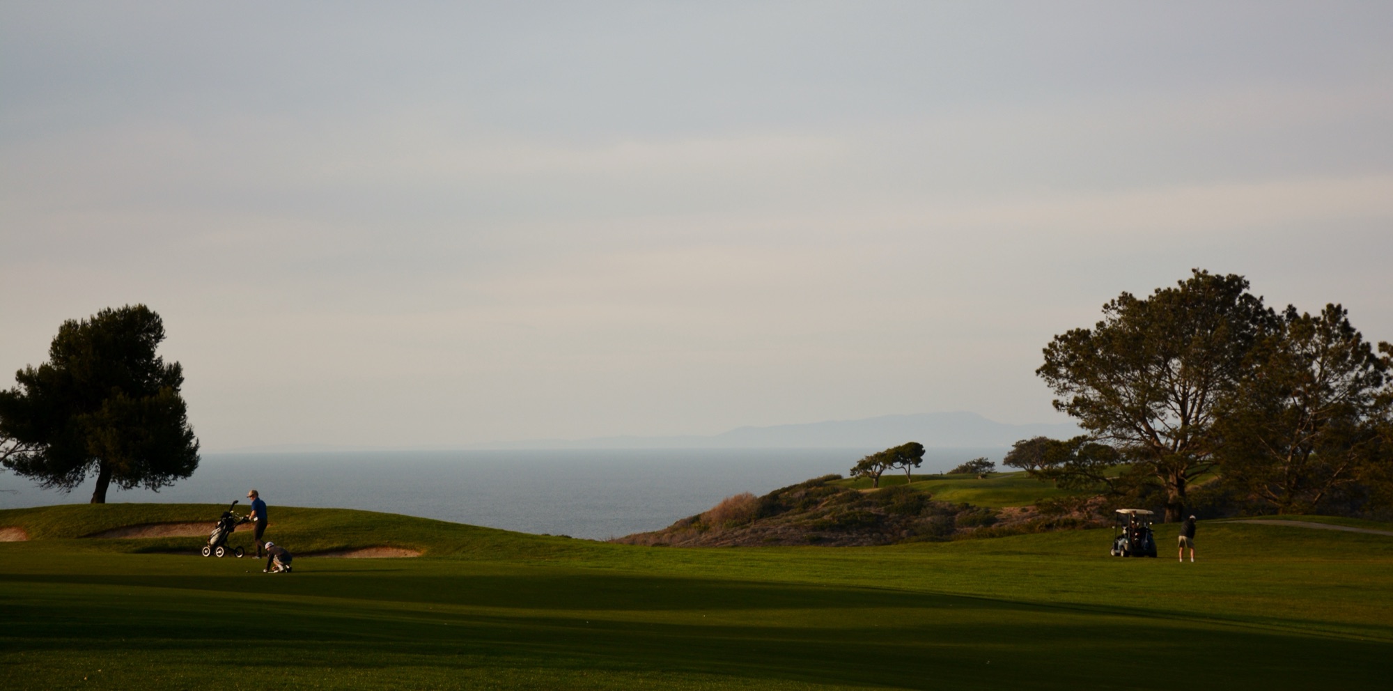 Clifftop fairways above the Pacific at Torrey Pines, La Jolla, San Diego.