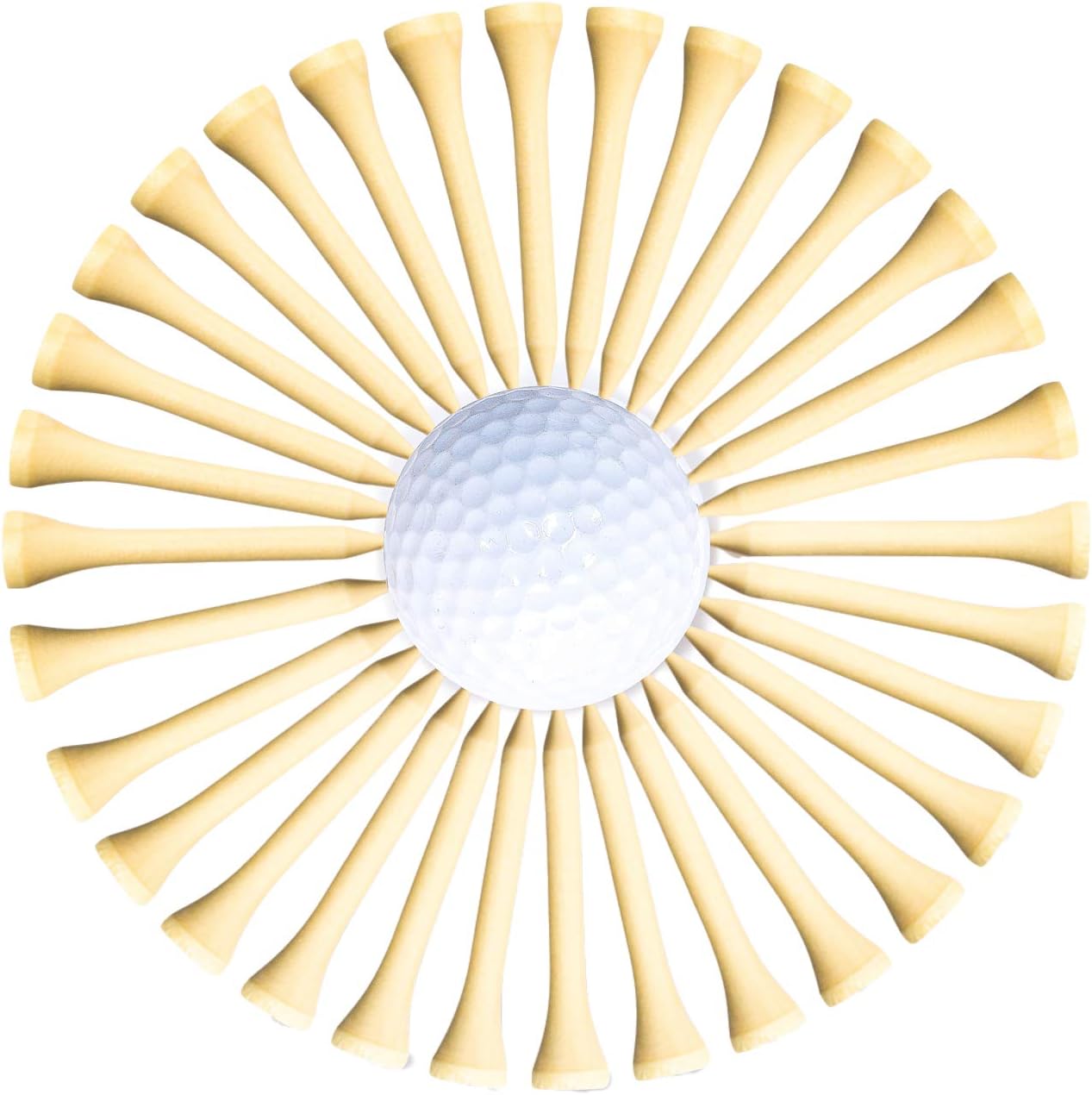 Bamboo Golf Tees Bulk Pack (100, Mixed Heights)